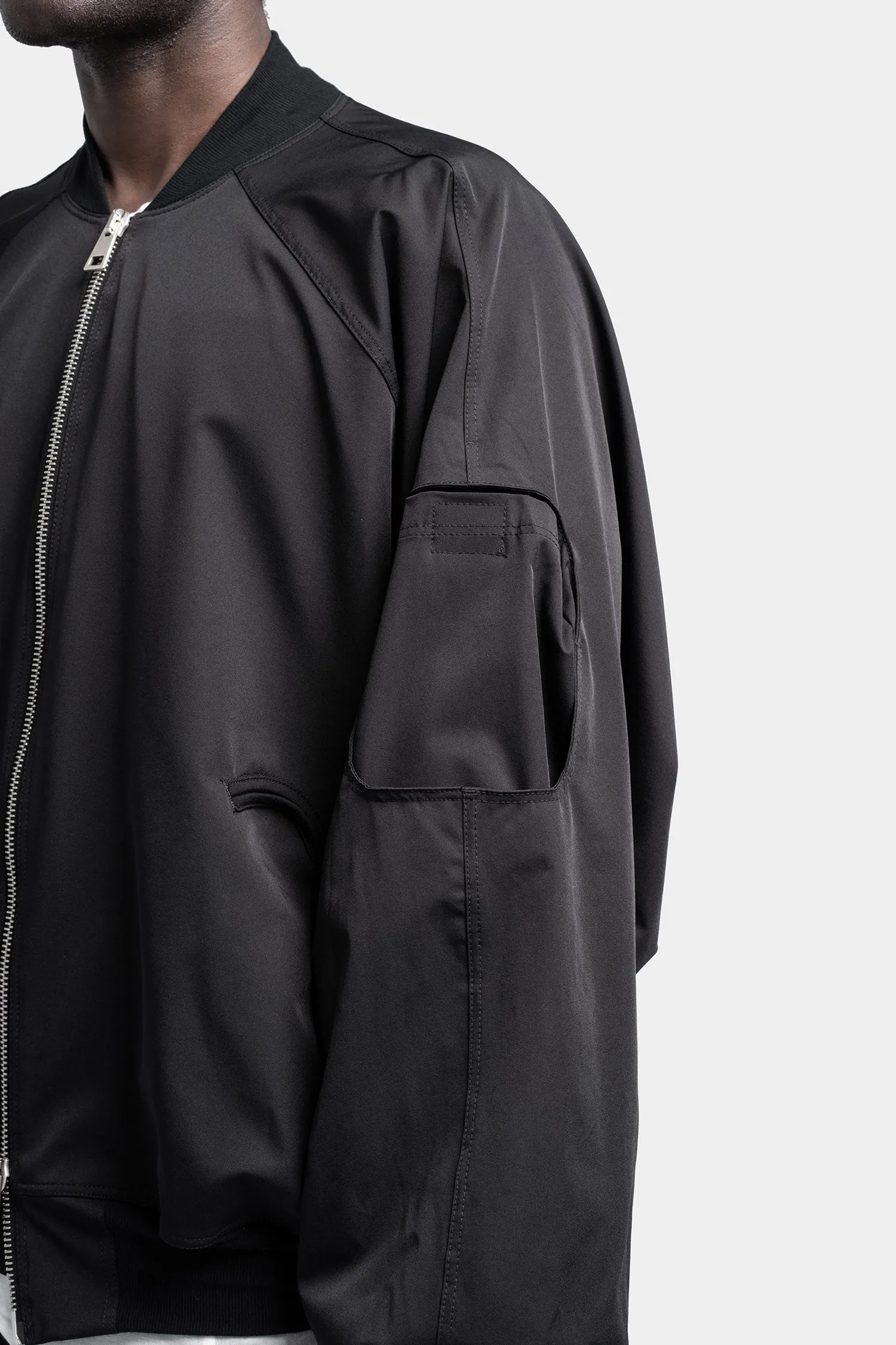 Draped tech bomber