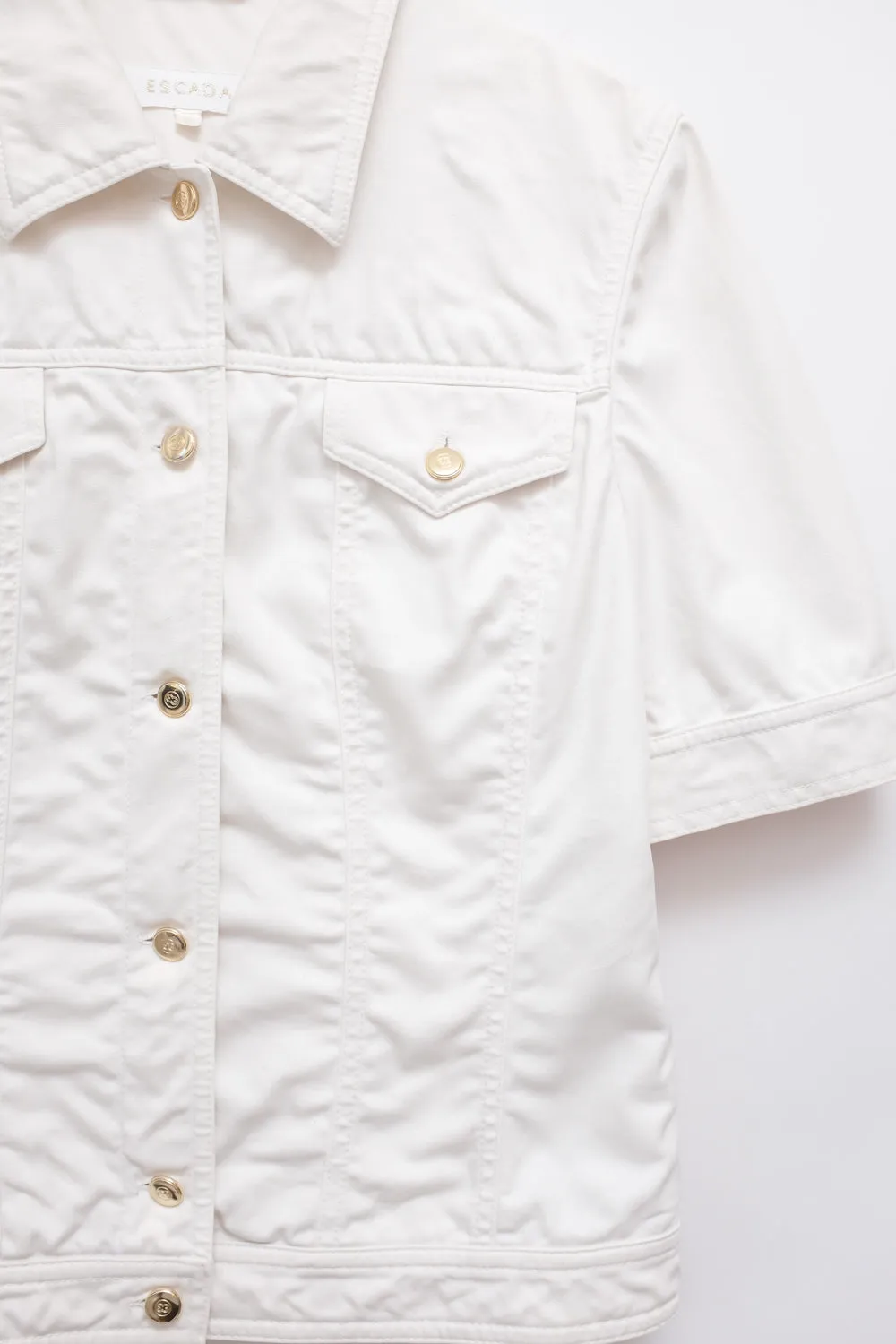 ESCADA WHITE SHORT ARM DENIM JACKET