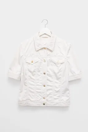 ESCADA WHITE SHORT ARM DENIM JACKET