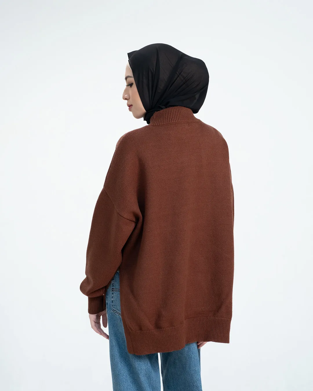 Esmee Sweater - Brown - Sweater Atasan Knitwear Wanita - KW1720080