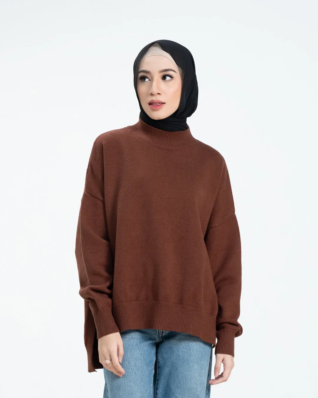 Esmee Sweater - Brown - Sweater Atasan Knitwear Wanita - KW1720080