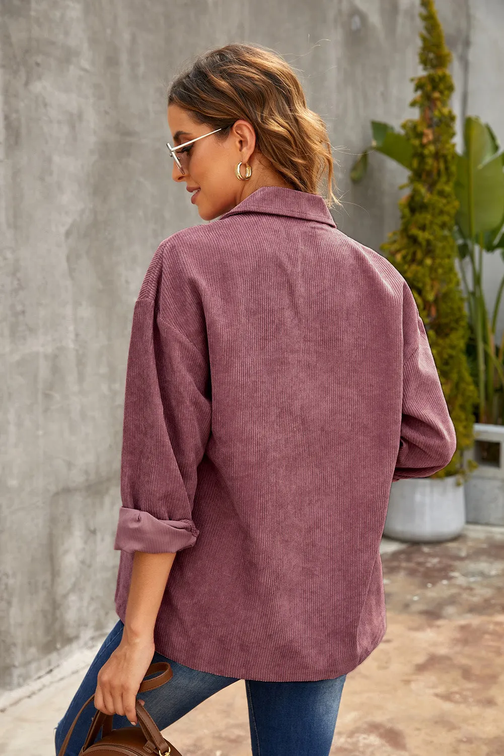 Fall Corduroy Shirt Coat