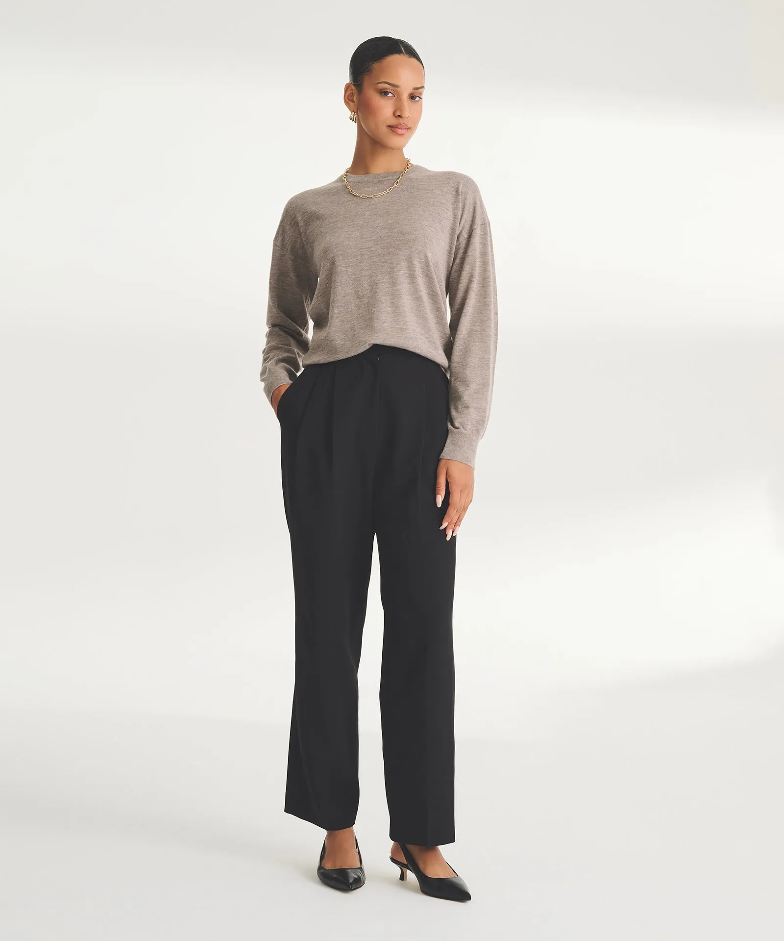 Fancy Cashmere Crewneck Sweater