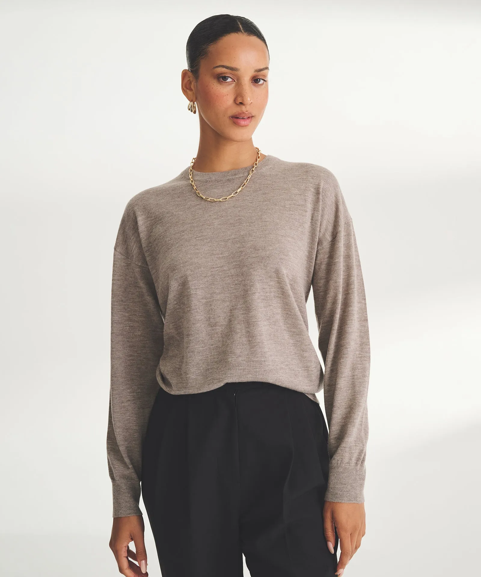 Fancy Cashmere Crewneck Sweater