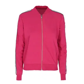 Felpa Donna Colmar Full Zip Nastro Lurex Rosa Geranio