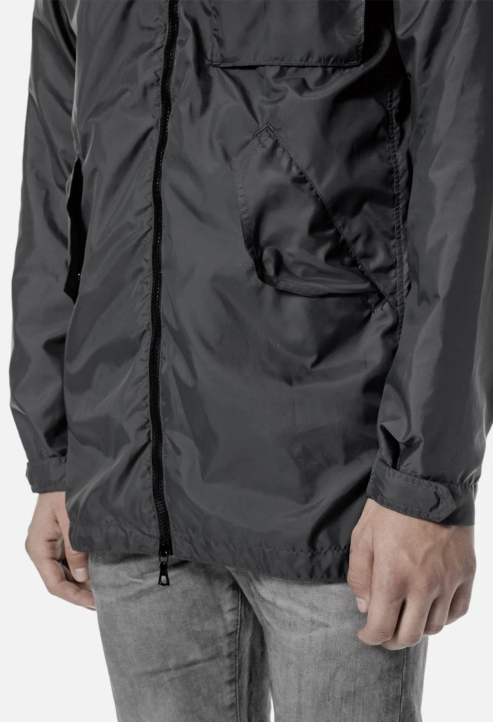 Fishtail Raincoat / Charcoal