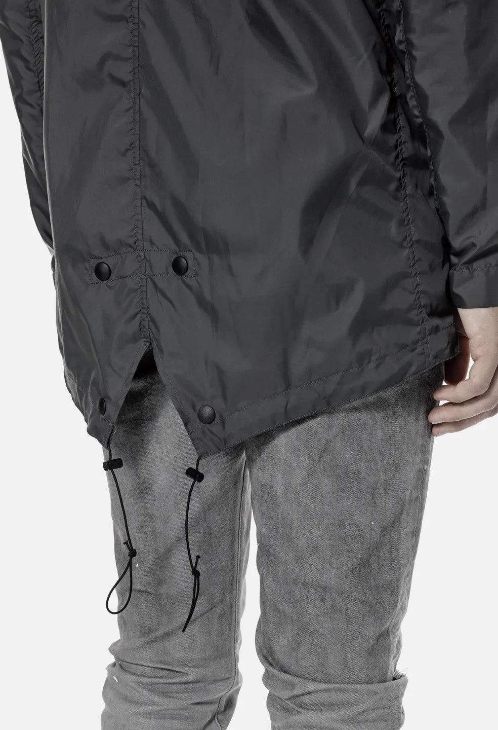 Fishtail Raincoat / Charcoal