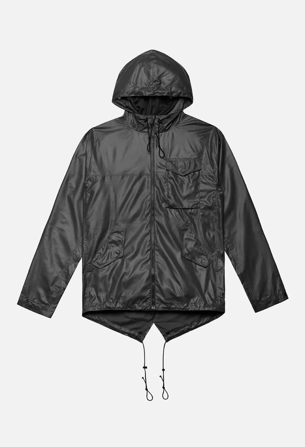 Fishtail Raincoat / Charcoal