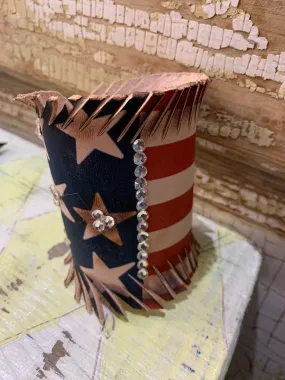 Flag Leather A Rare Bird Fringe Cuff