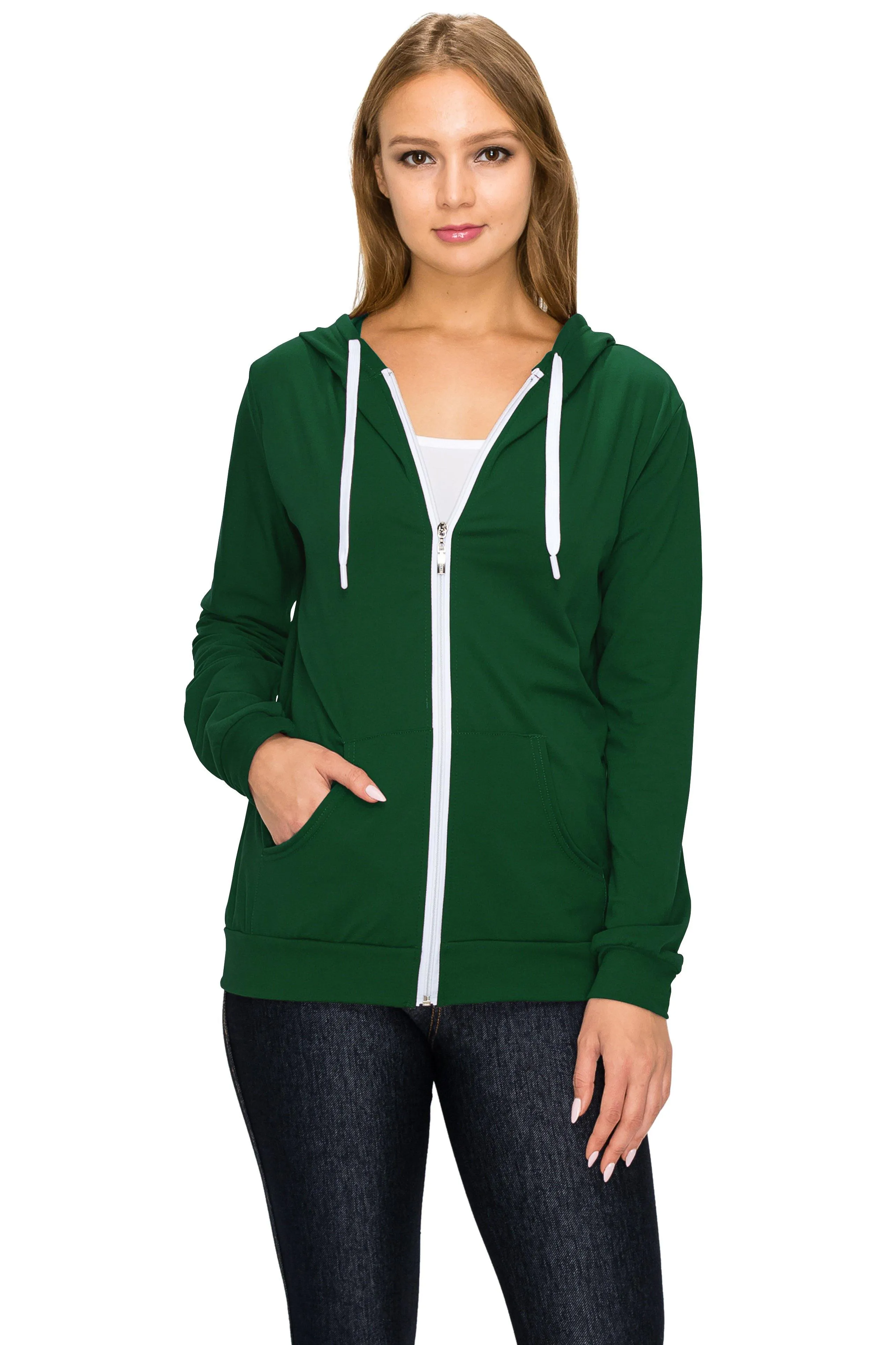 Fleece Zip Up Hoodie Jacket