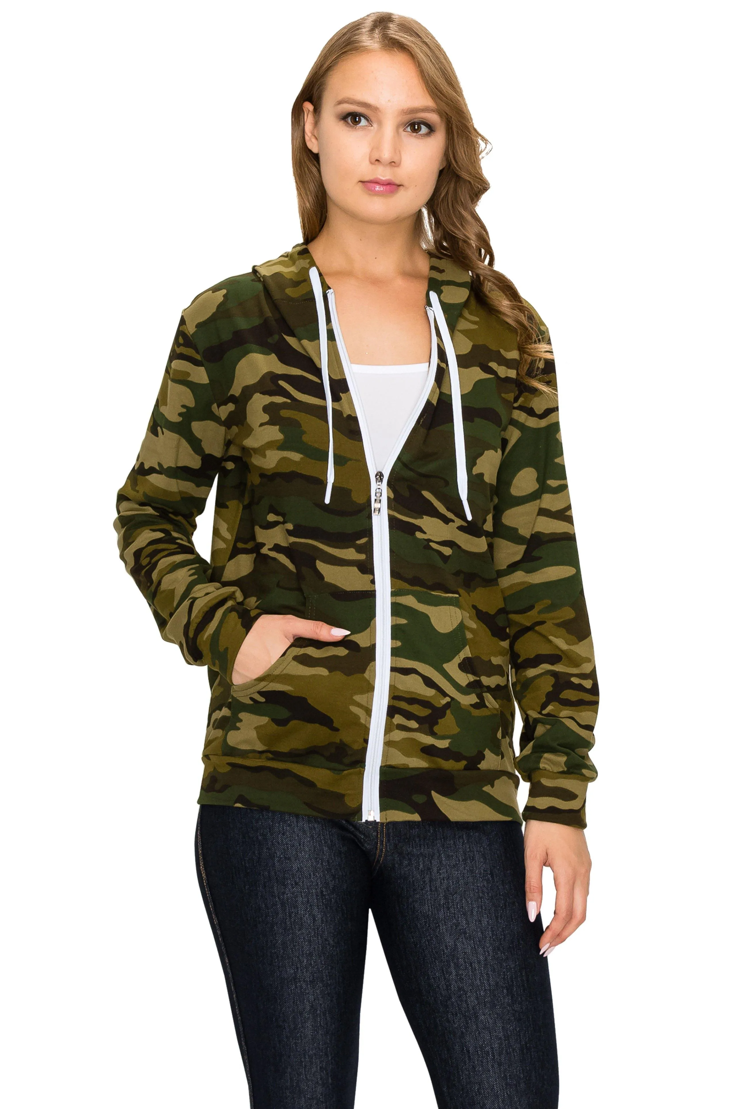 Fleece Zip Up Hoodie Jacket