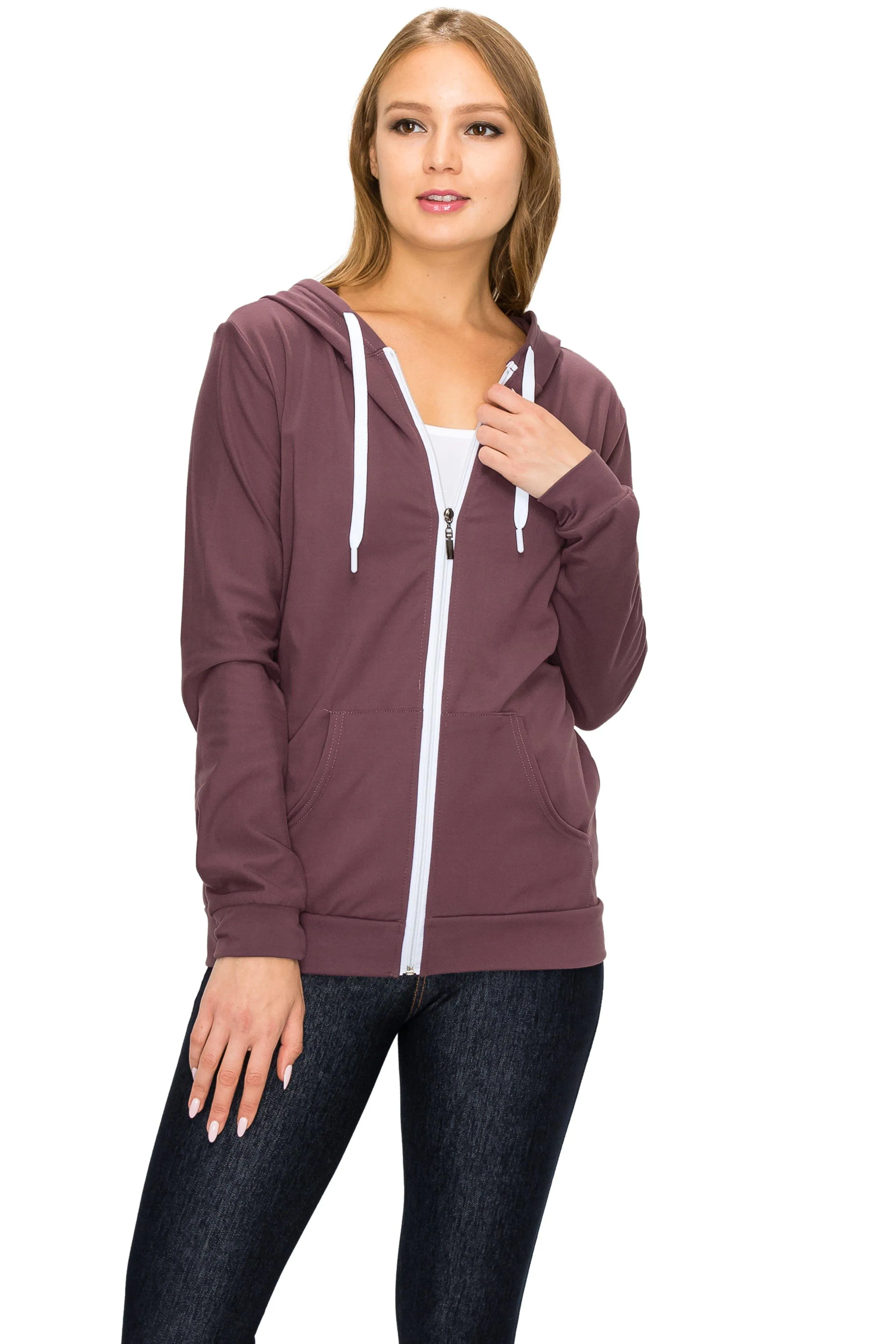 Fleece Zip Up Hoodie Jacket