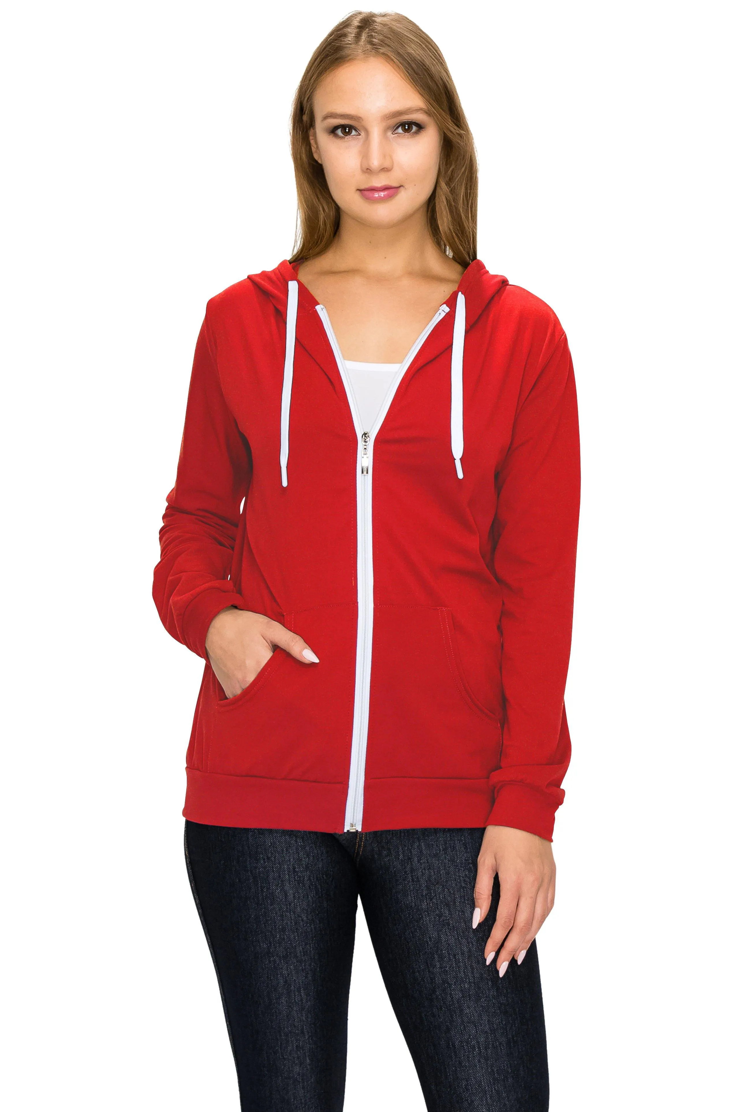 Fleece Zip Up Hoodie Jacket