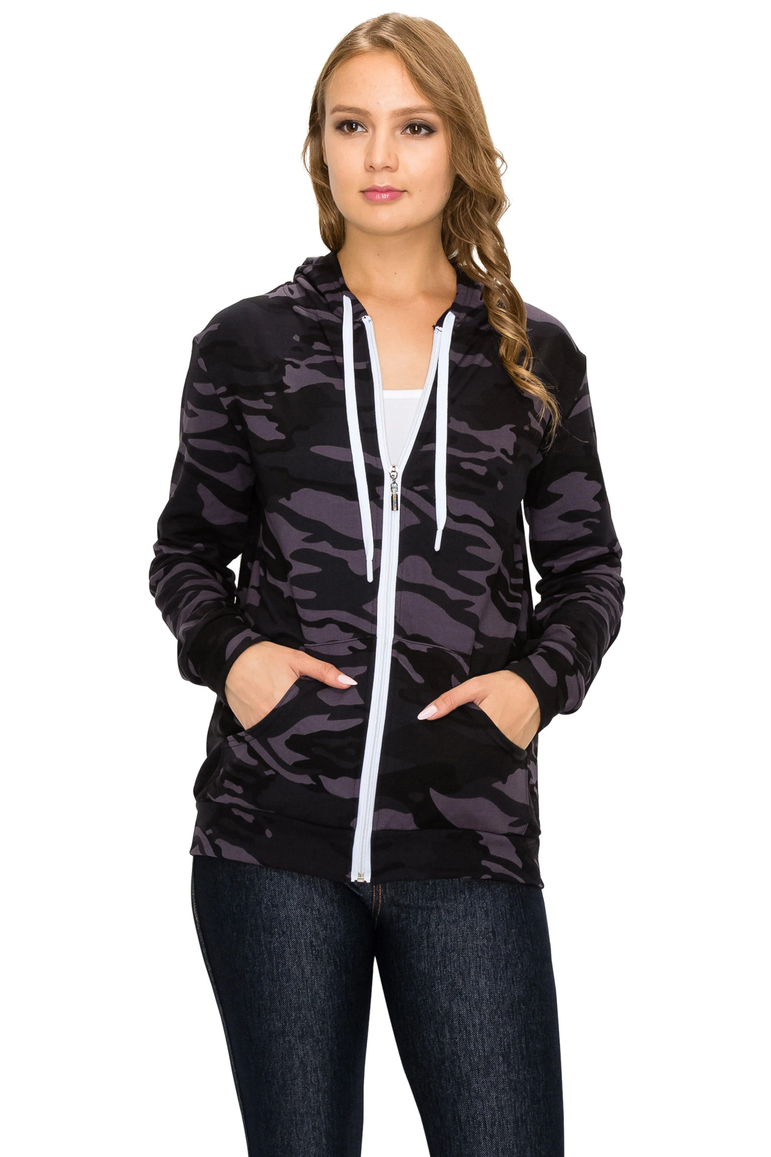 Fleece Zip Up Hoodie Jacket