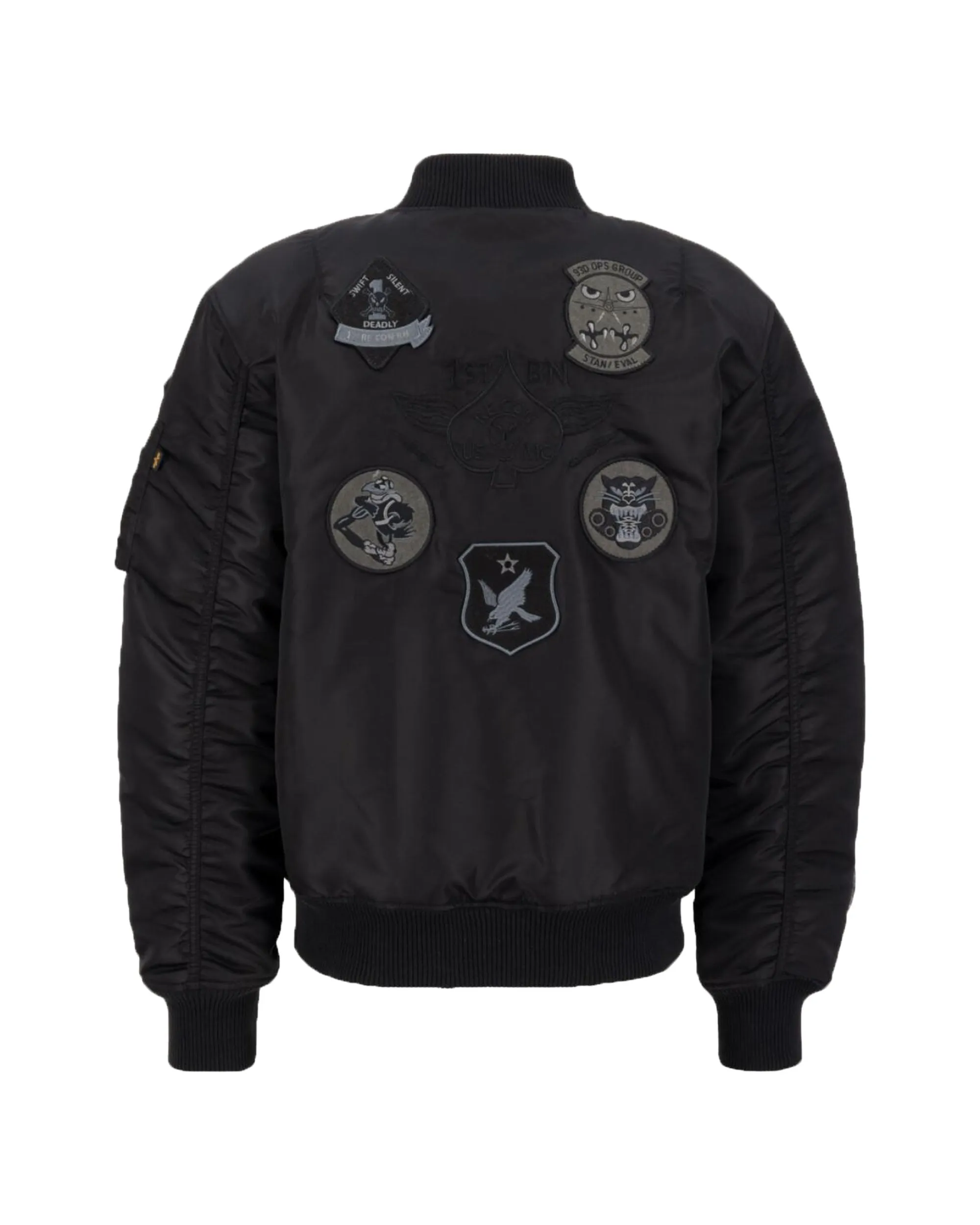 Giacca Uomo Alpha Industries Bomber MA-1 Patch Nero