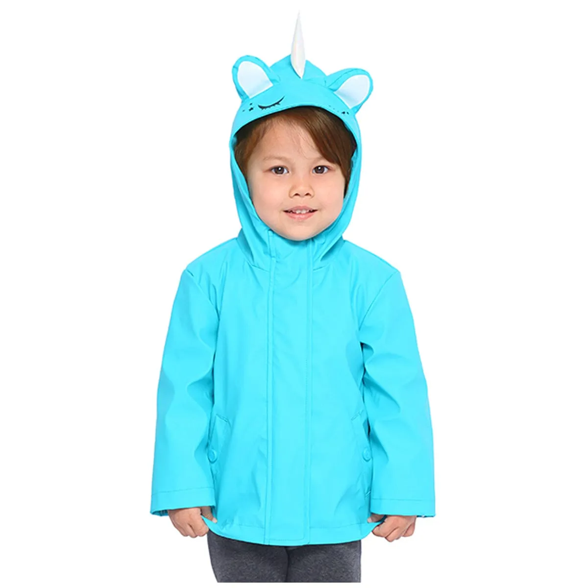 Girls' Waterproof Rubber Slicker Rain Jacket