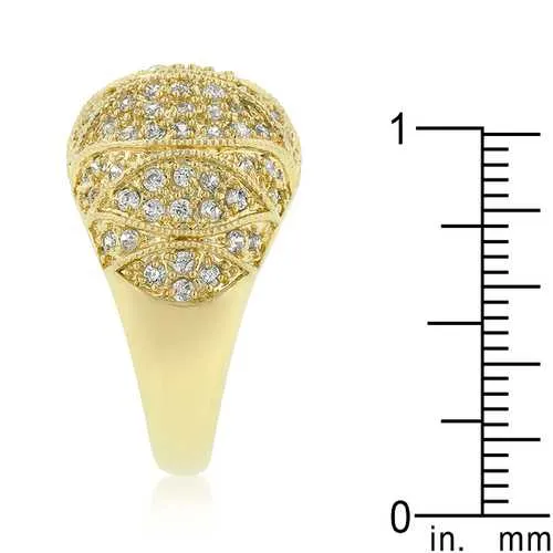 Goldeneye Clear Cubic Zirconia Cocktail Ring