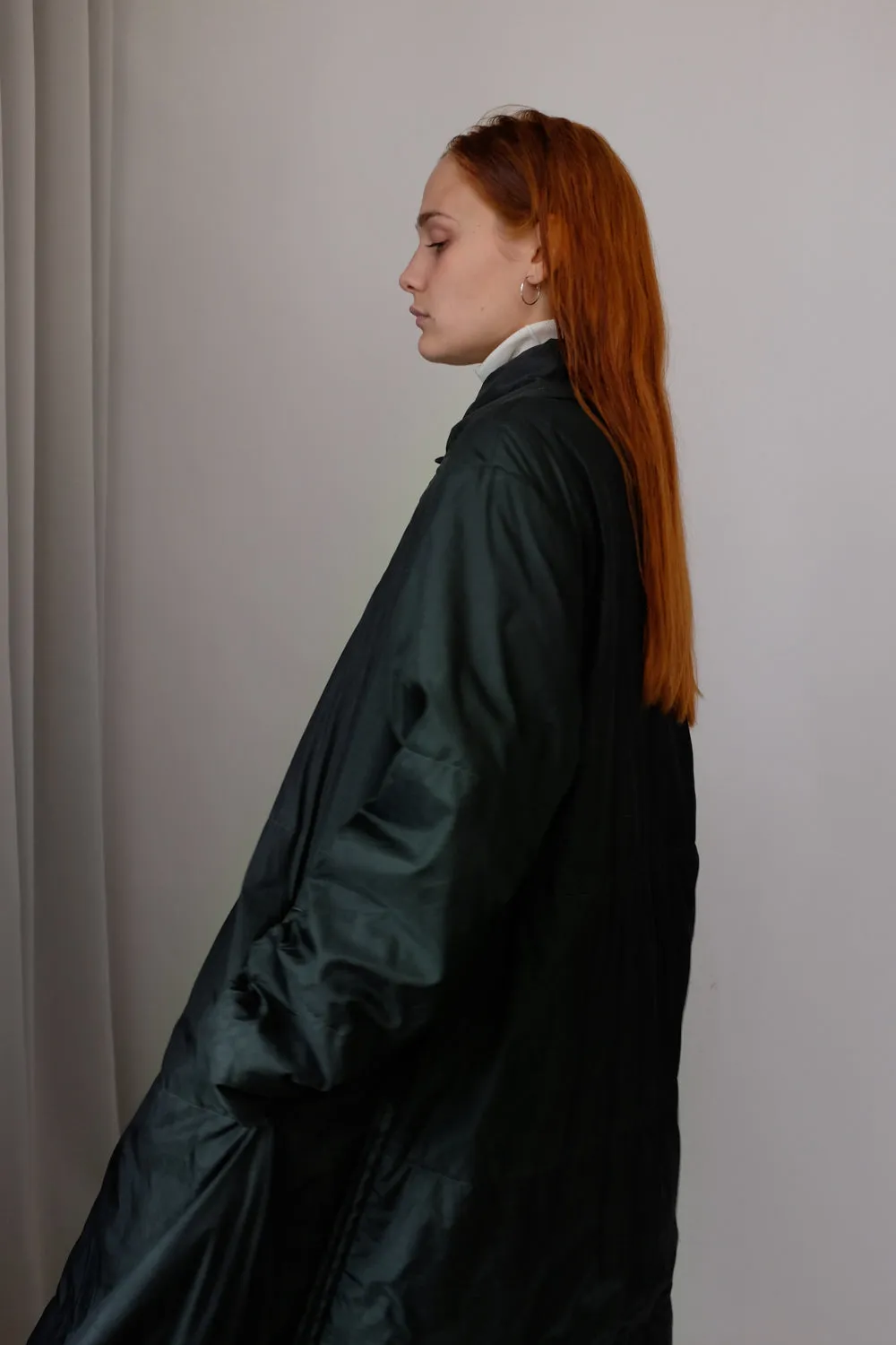 GREEN QUILTED COAT