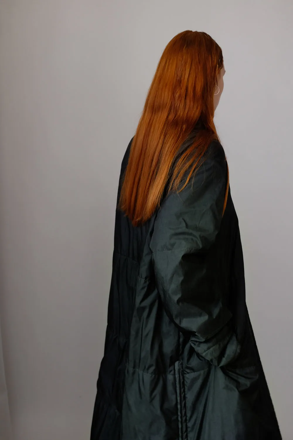 GREEN QUILTED COAT