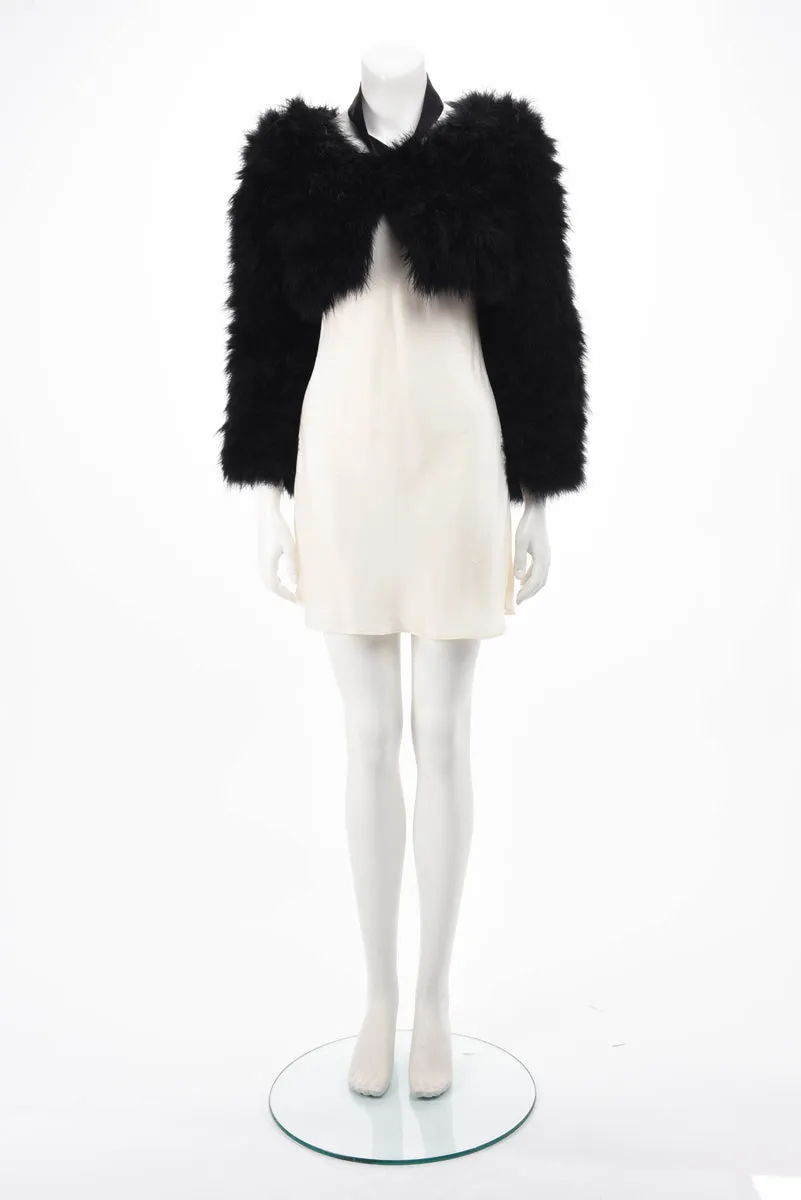 Gucci Black Marabou Bolero Jacket IT 40