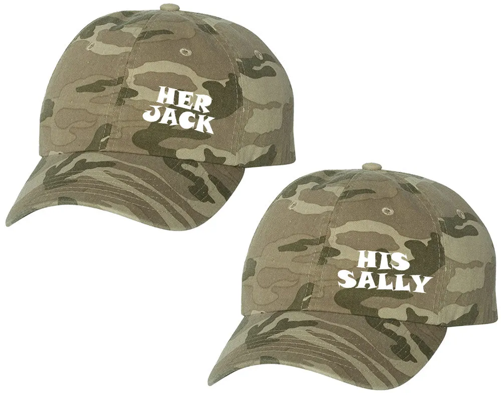 Her Jack His Sally Couple Matching Baseball Caps, Couple Baseball Hats