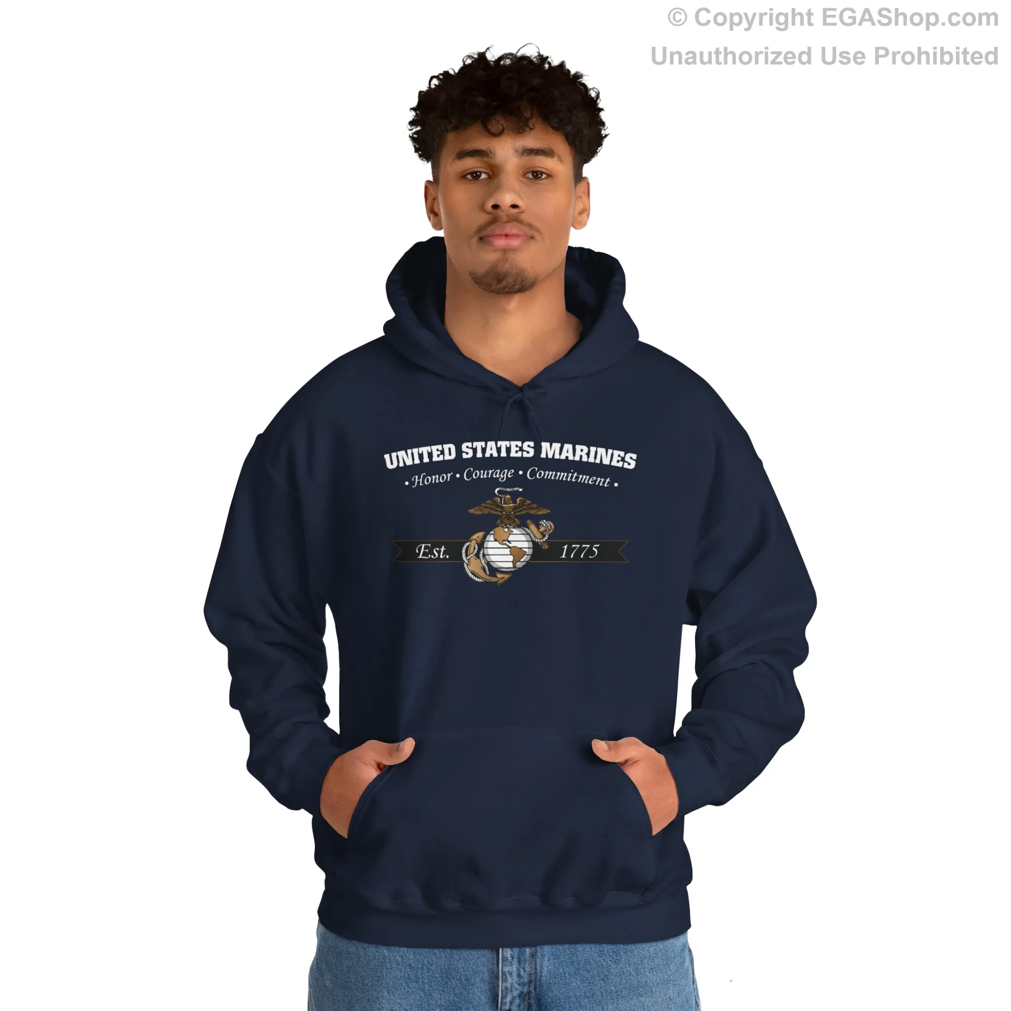 Hoodie: Honor, Courage, Commitment (Color Choices)