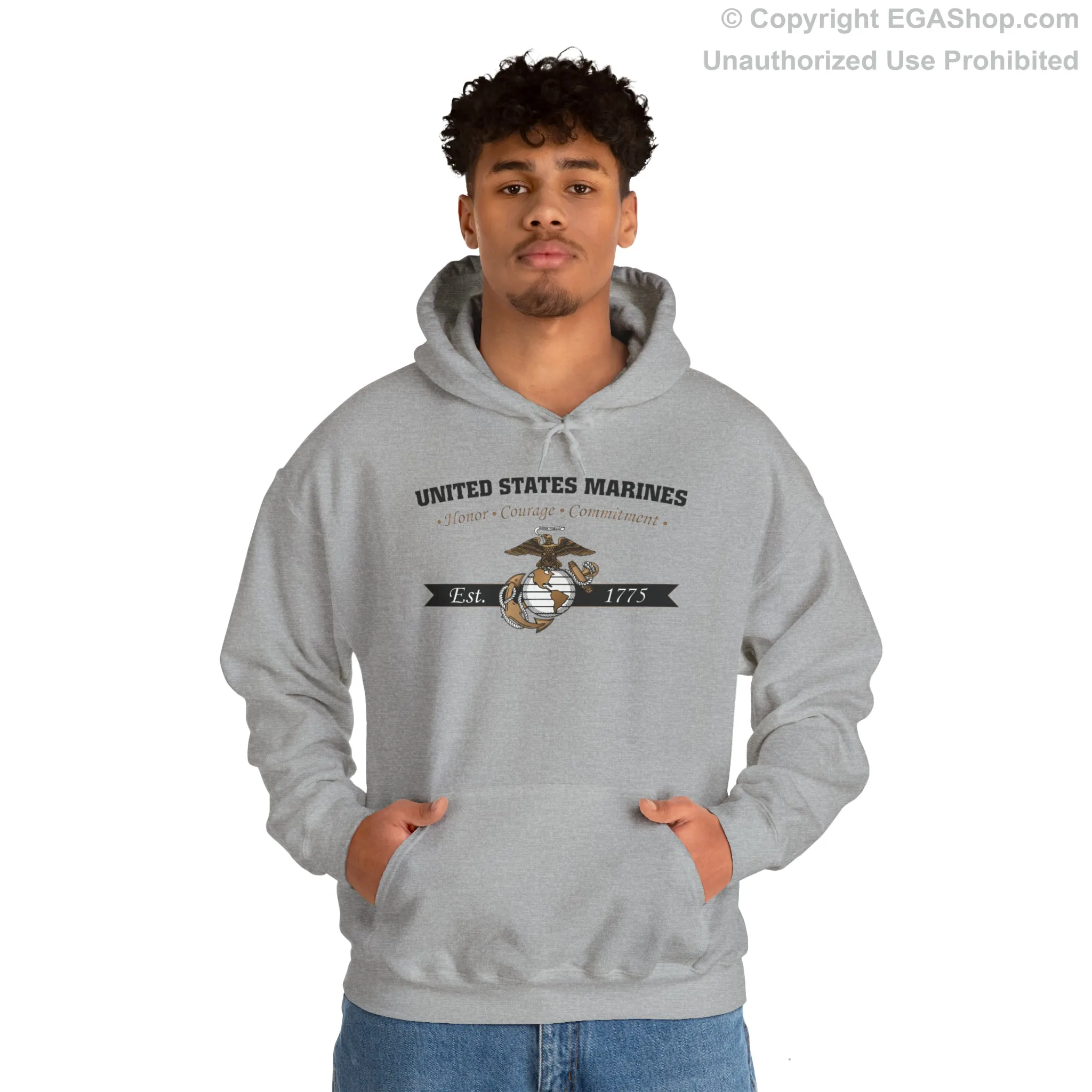 Hoodie: Honor, Courage, Commitment (Color Choices)