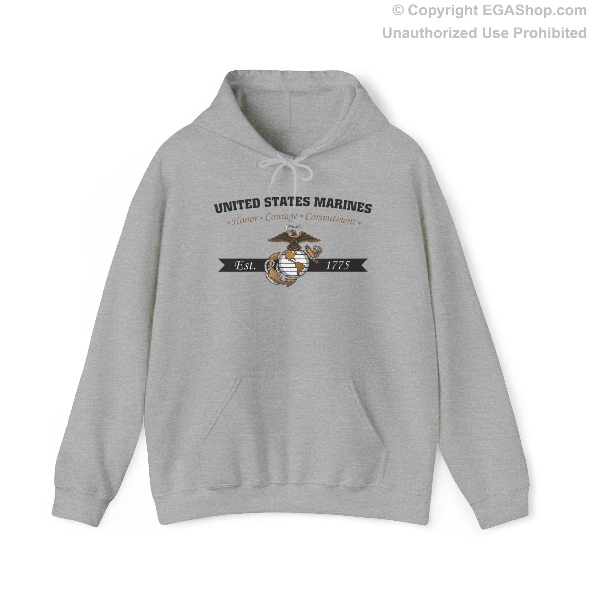 Hoodie: Honor, Courage, Commitment (Color Choices)