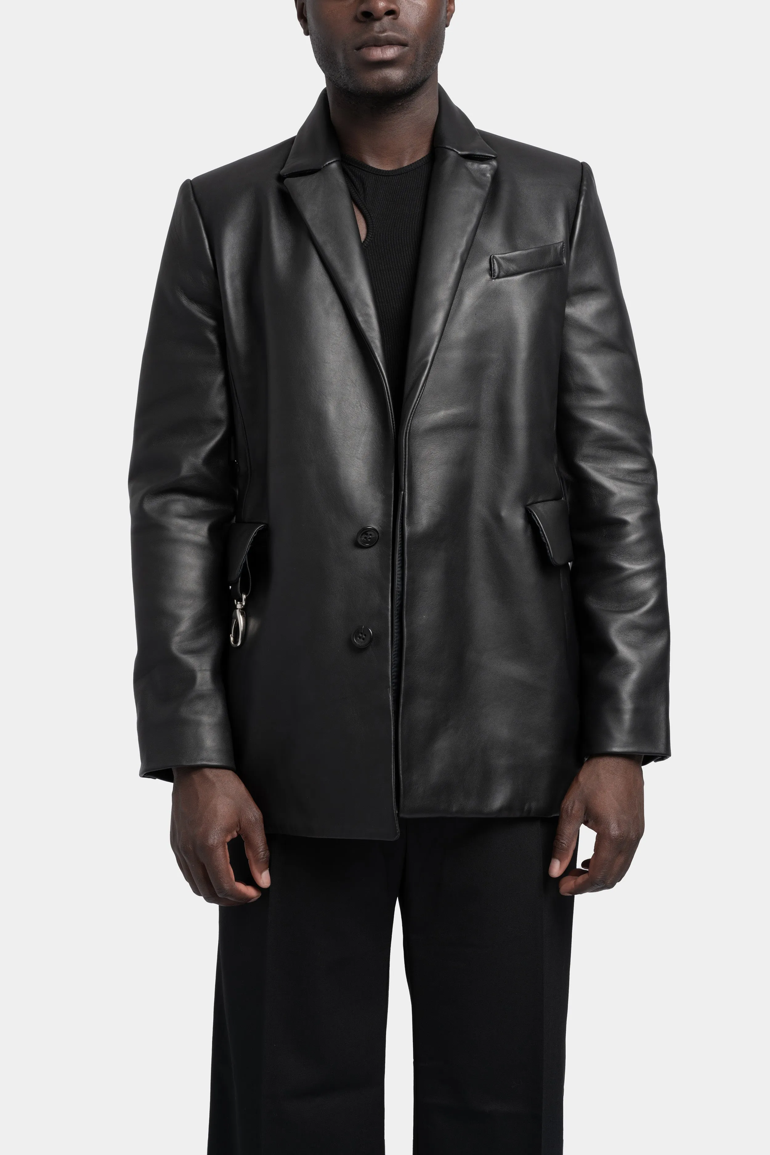 Instructor leather blazer