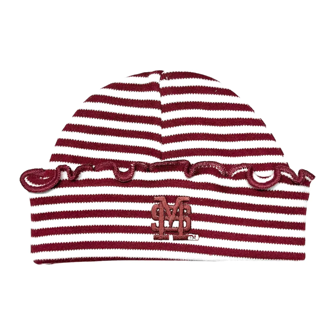 Interlocking M/S Ruffled Striped Cap