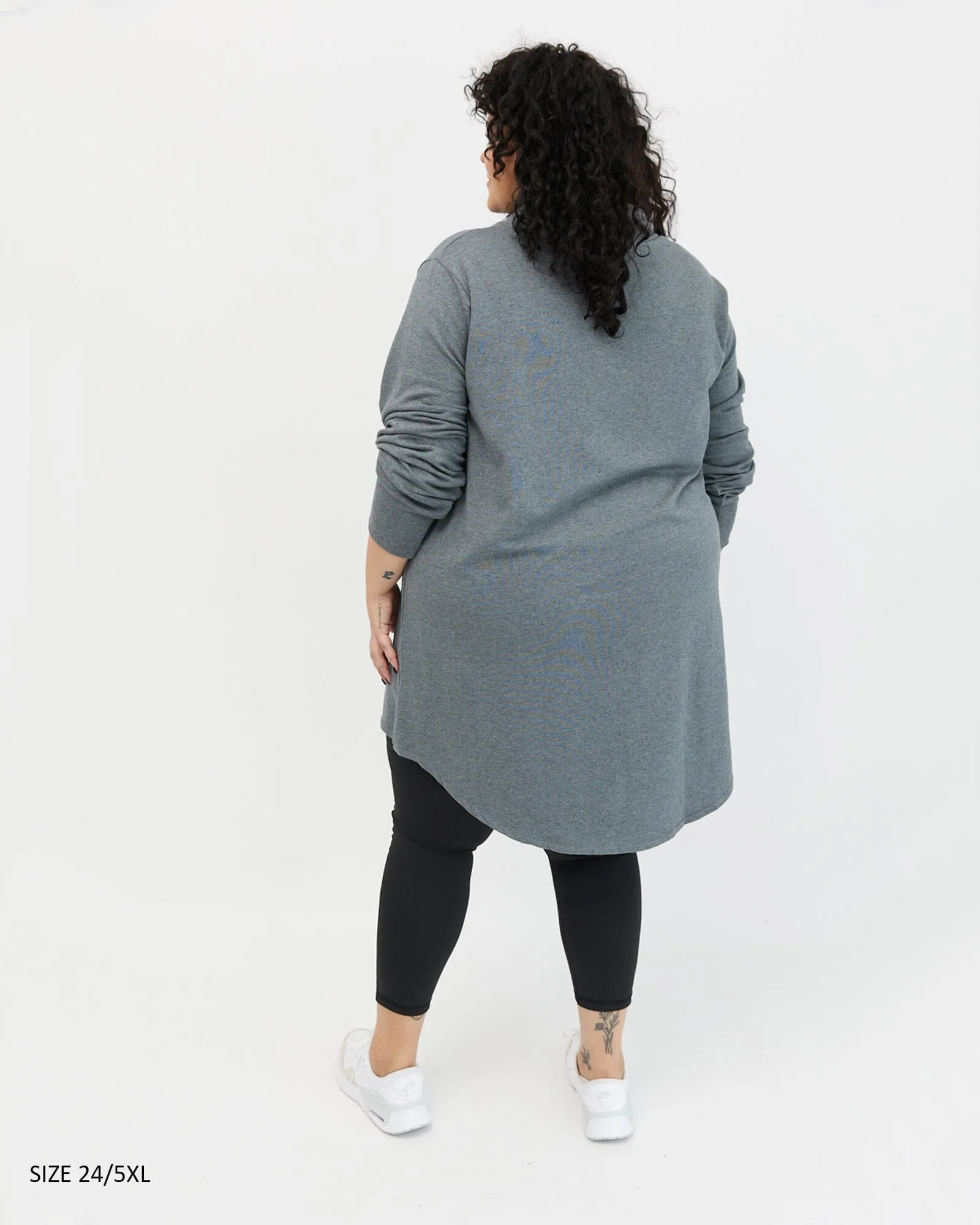 Isla cowl neck dress - charcoal grey