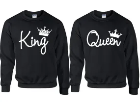 King and Queen Couple Matching Sweaters, Couple Crewnecks