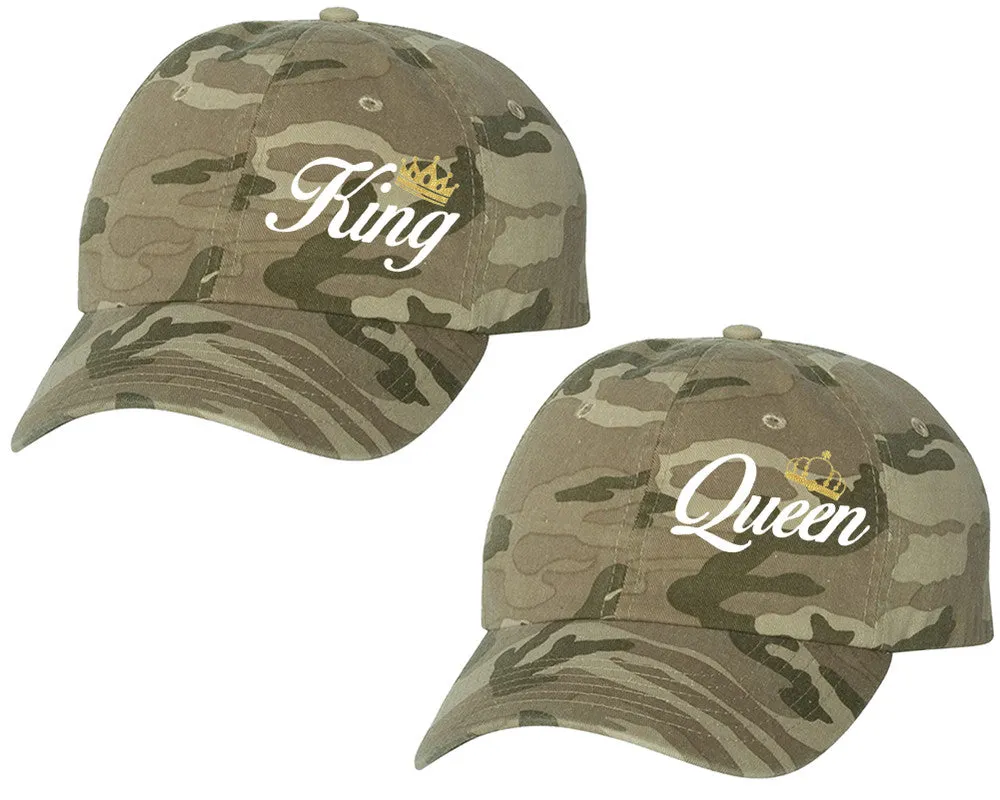 King Queen Couple Matching Baseball Caps, Couple Baseball Hats