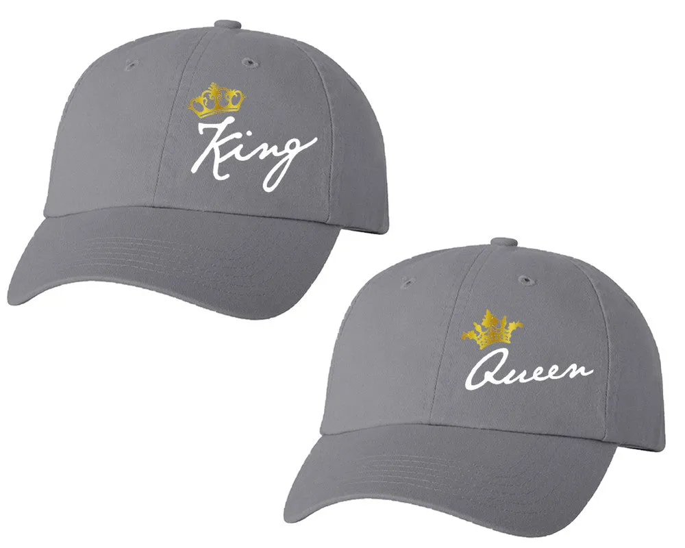 King Queen Couple Matching Baseball Caps, Couple Baseball Hats