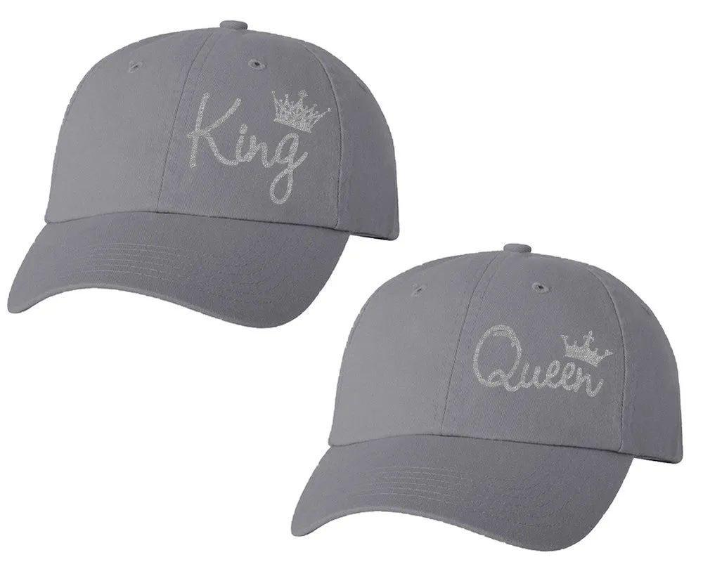 King Queen Couple Matching Baseball Caps, Couple Baseball Hats