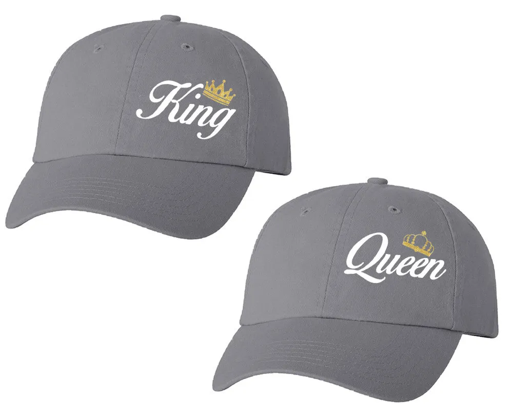 King Queen Couple Matching Baseball Caps, Couple Baseball Hats