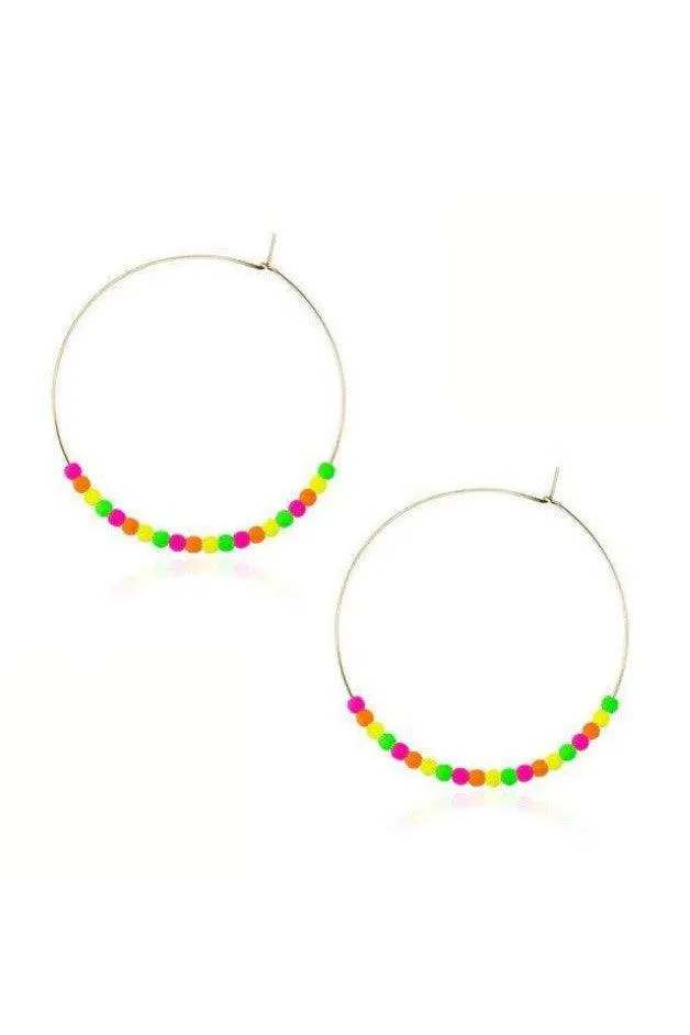 La Mome Bijoux - Neon Crush Maxi Hoops - Multicolor