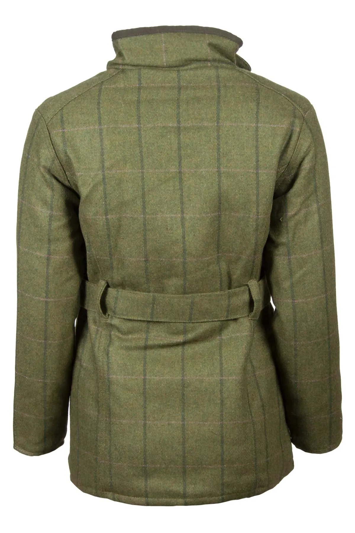 Ladies Belted Tweed Coat