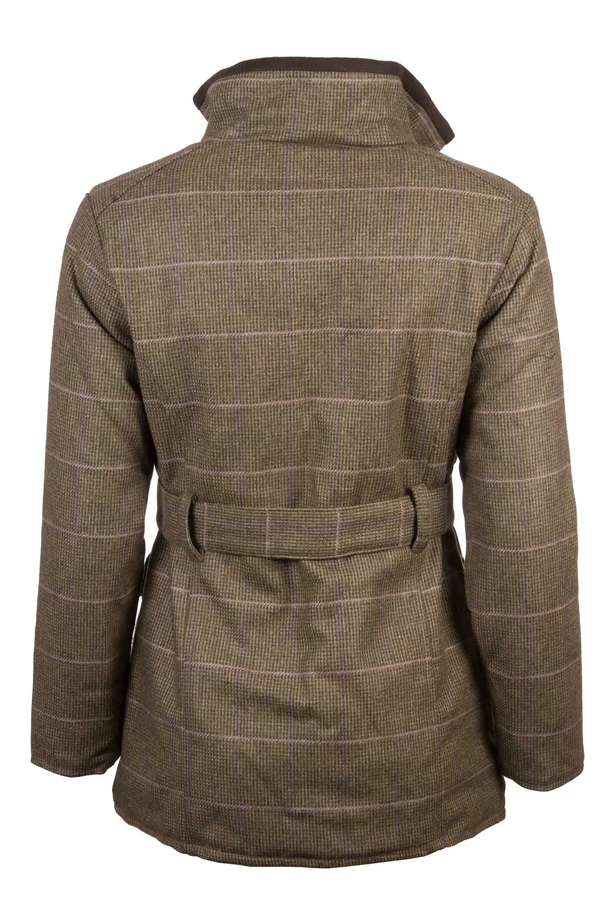 Ladies Belted Tweed Coat