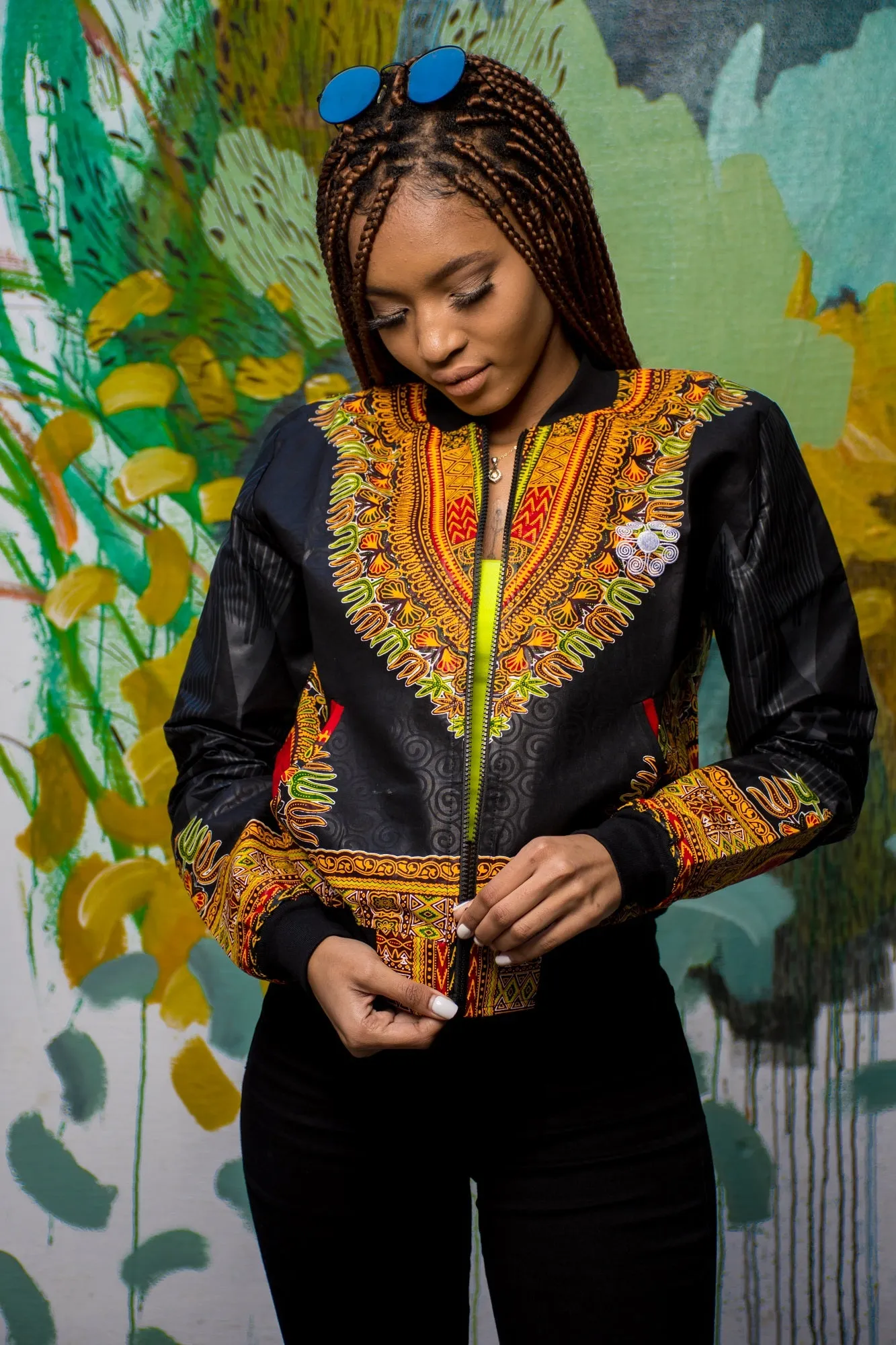 Ladies - Black Dashiki Summer | Luxe Edition | Bomber Jacket.2