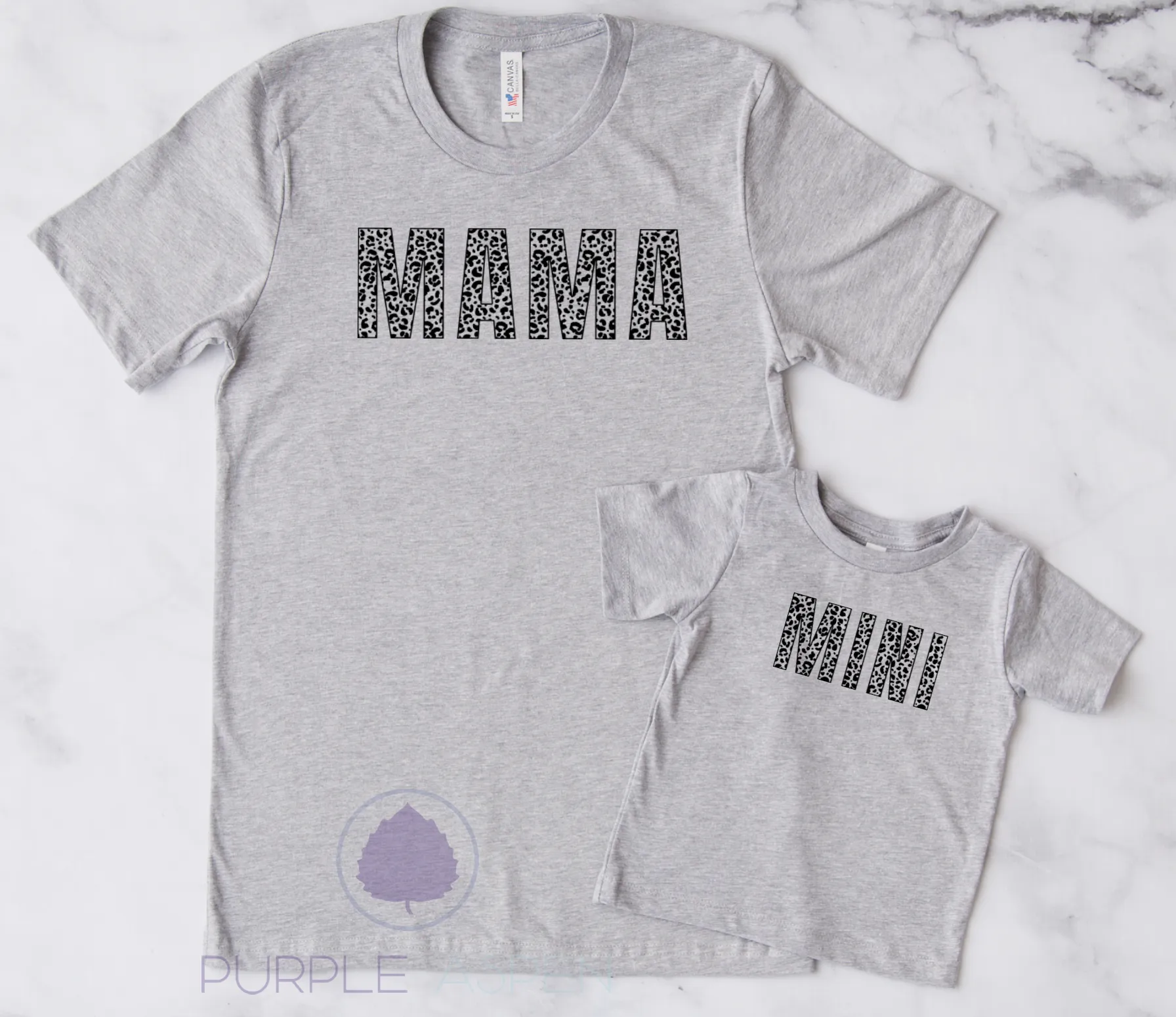 Mama and Mini Cheetah Print Tee Shirt Set