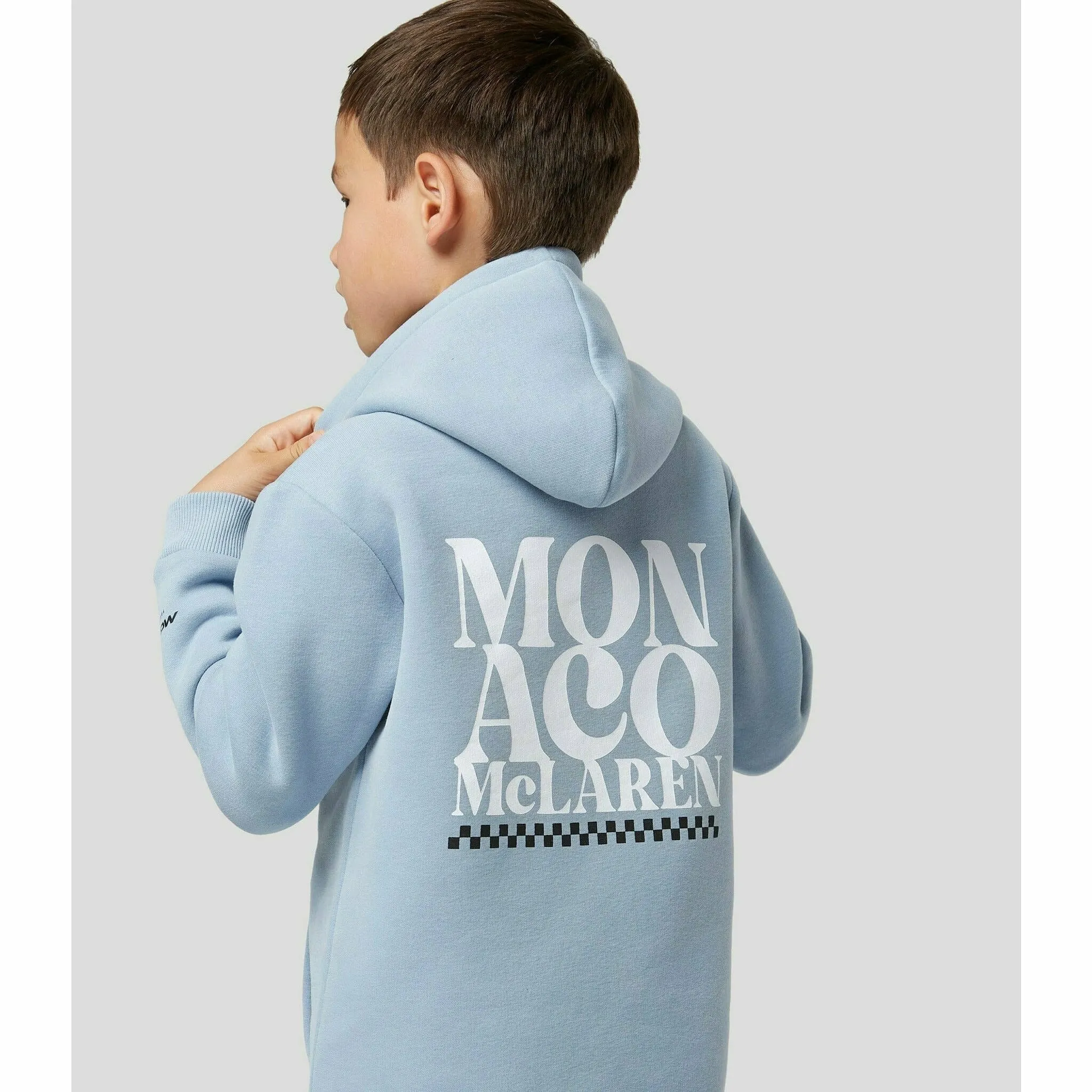 McLaren F1 Special Edition Monaco GP Kids Slogan Hoodie- Youth Blue/Black