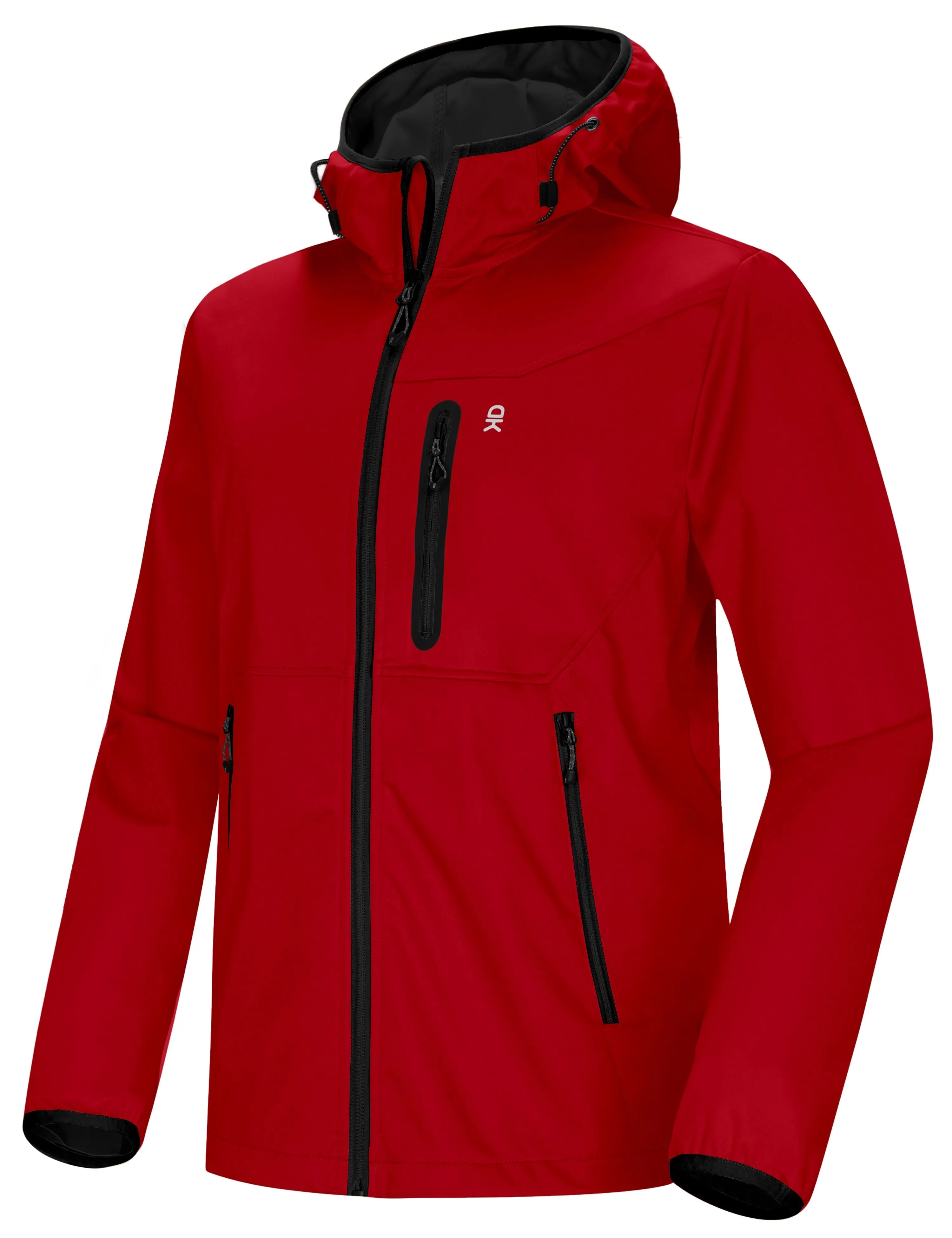 Men's Lightweight Hooded Hiking Softshell Jacket