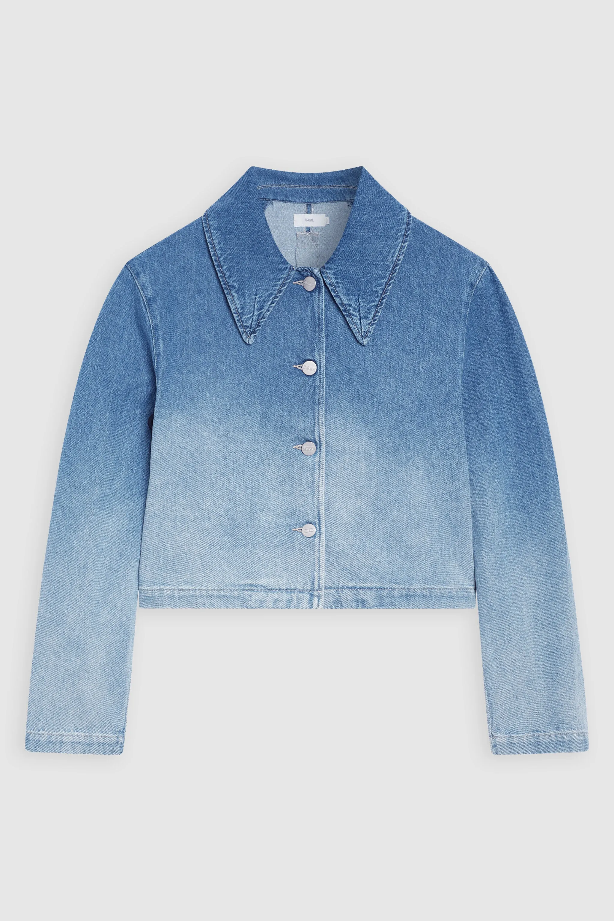 Mid Blue Cropped Jacket