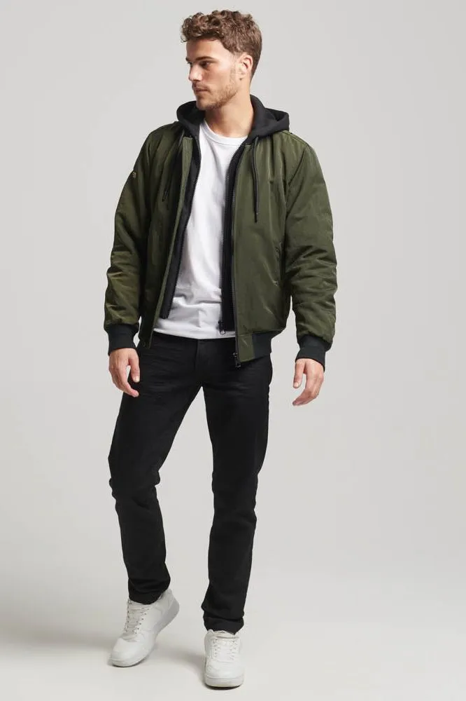 Military Hooded MA1 Jacket | Olive