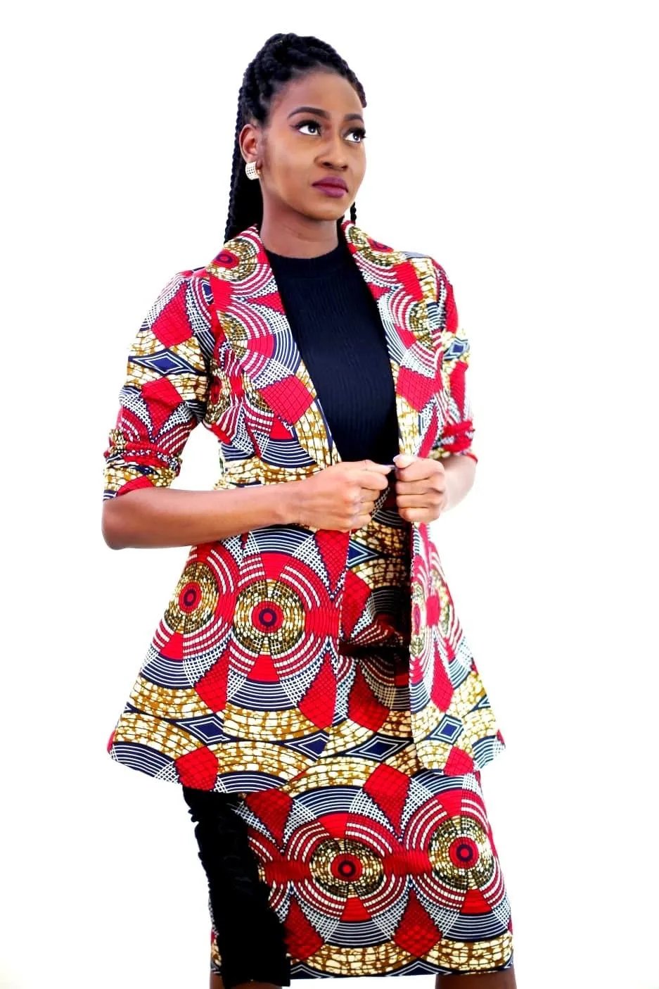 New in African Print Ankara Jacket / Boyfriend Jacket/ outerwear