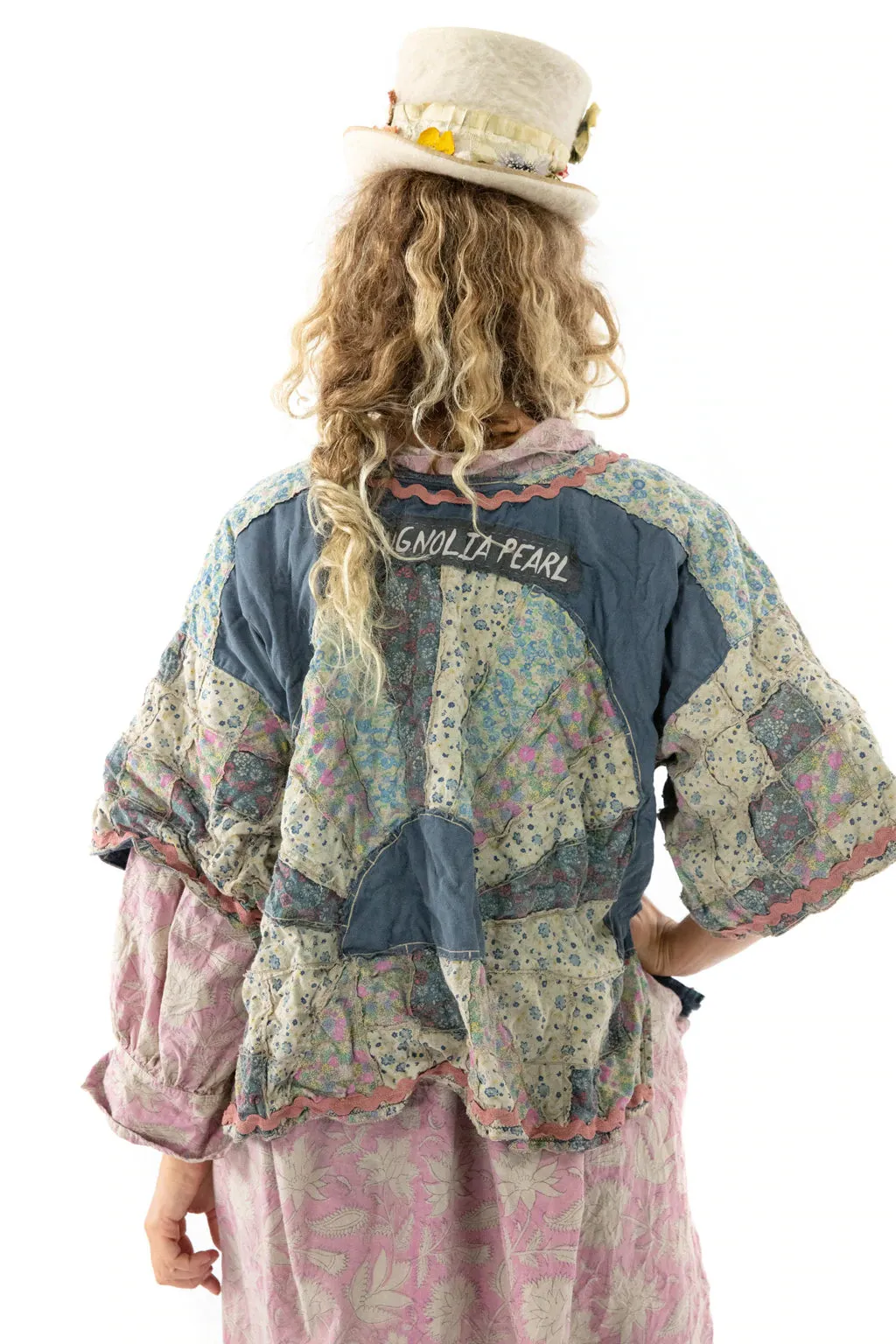 Parakeet quilted matilda top1097