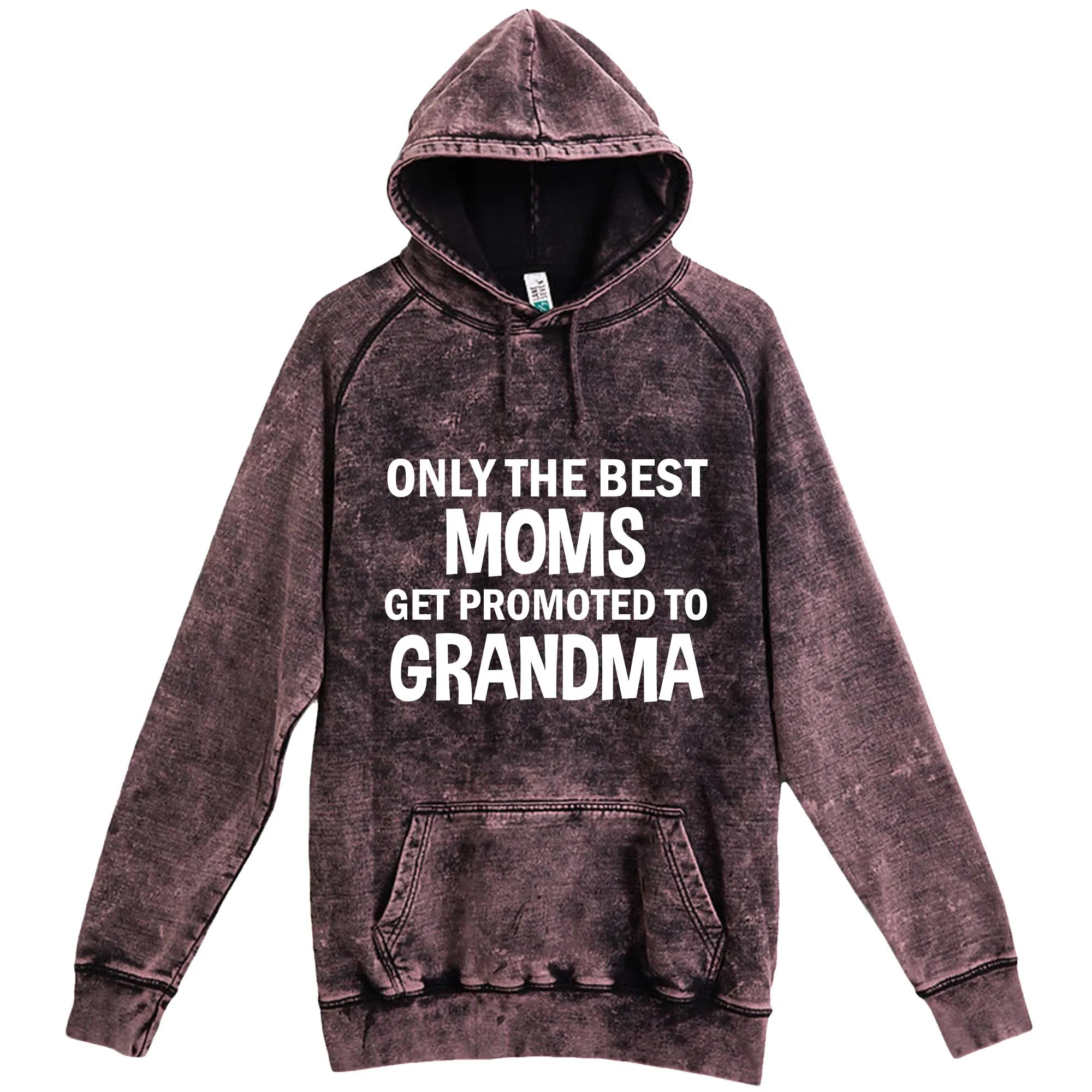 "Only the Best Moms Get Promoted to Grandma, White Text" hoodie