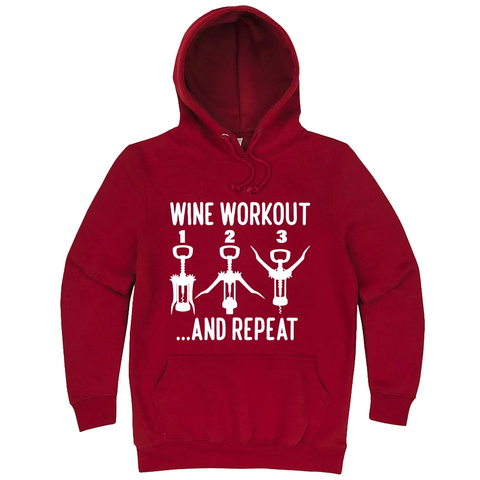 "Wine Workout: 1 2 3 Repeat" hoodie