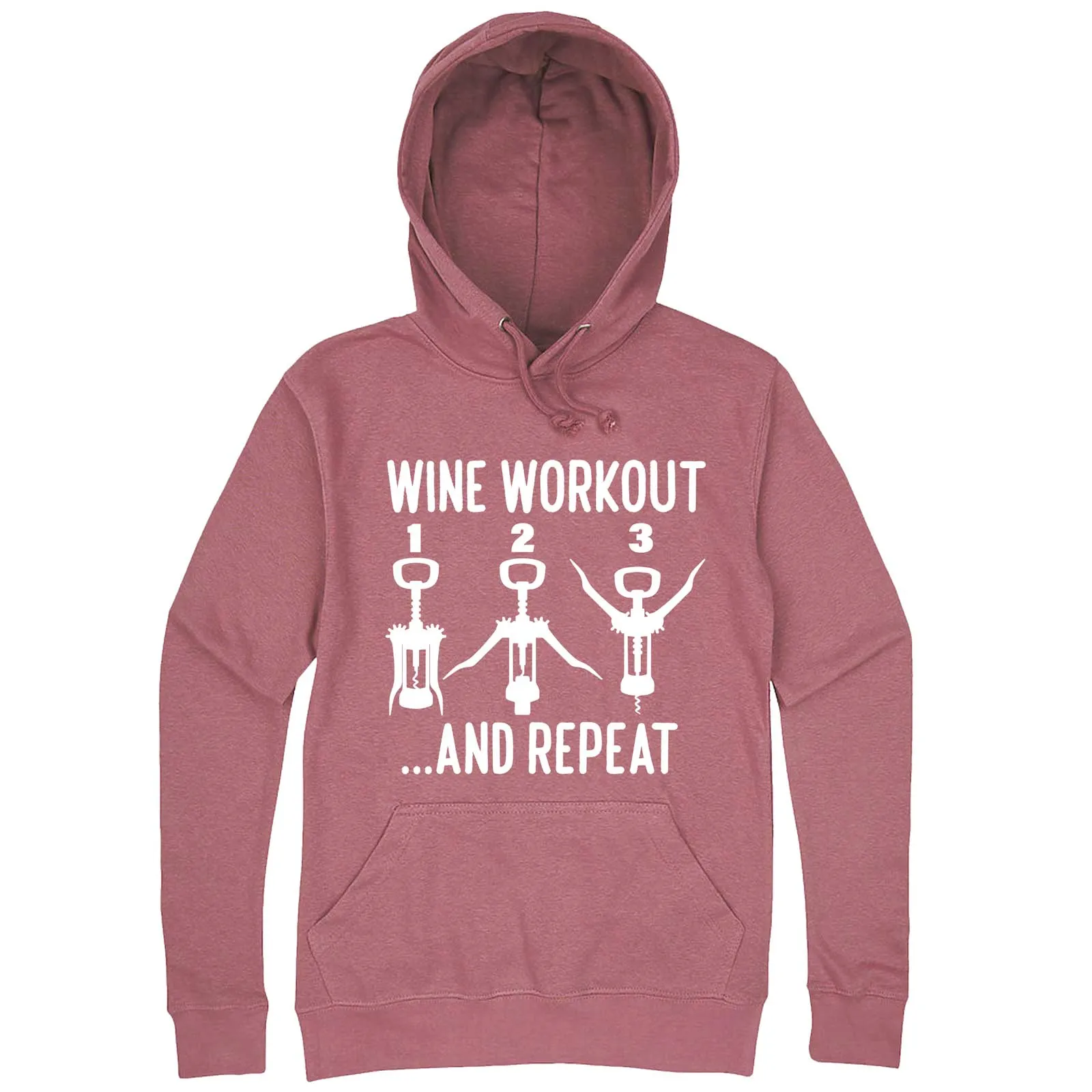 "Wine Workout: 1 2 3 Repeat" hoodie